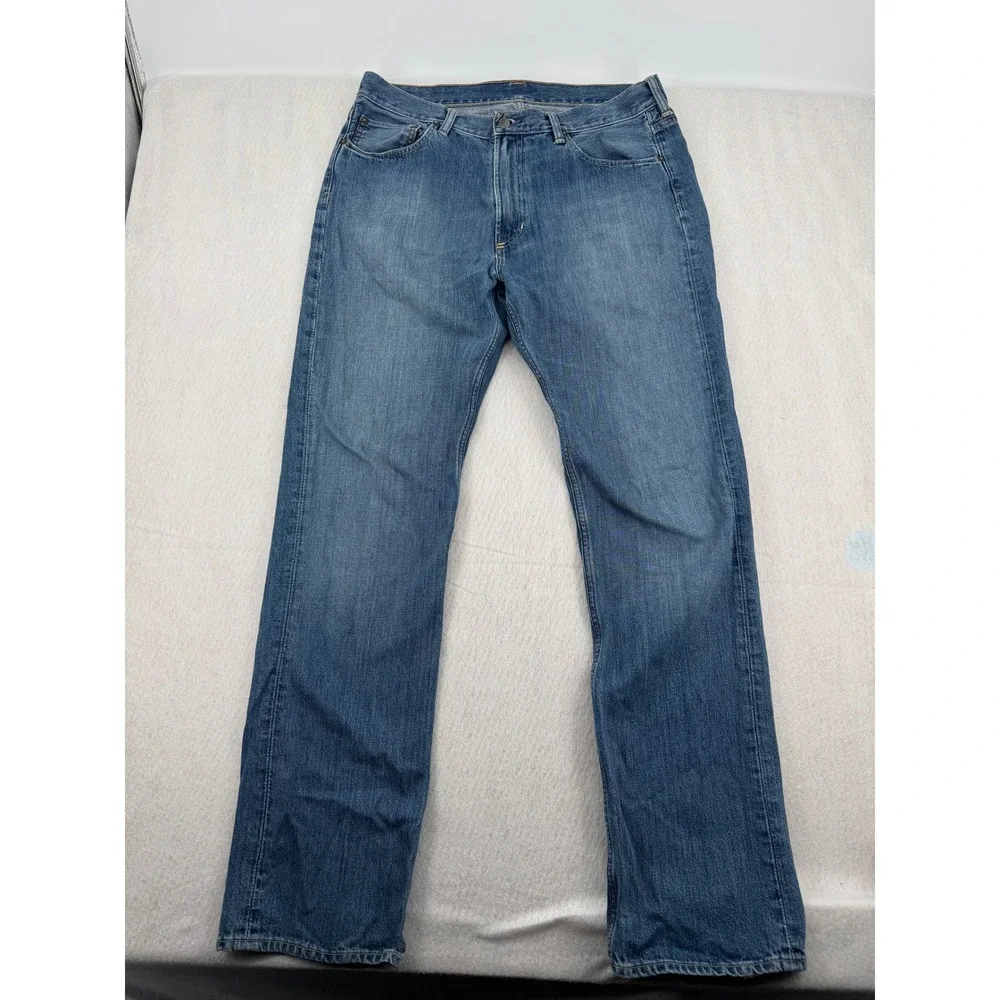 Polo Ralph Lauren Mens Classic Fit S67 Blue Denim Jeans 36x36 Tall Retro